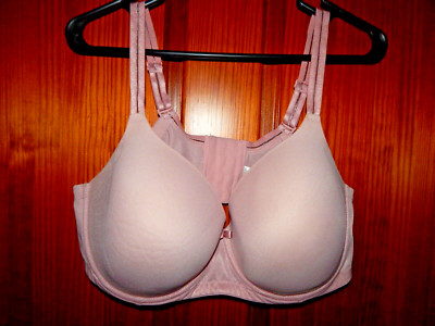 AVA VIV LIGHT MAUVE LACY T-SHIRT BRA, UNDERWIRE, MEDIUM LINING, SIZE 44 D,