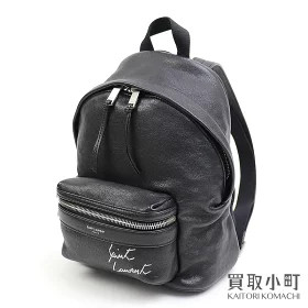 Saint Laurent Toy City Backpack Black Leather Embroidery embroidered daypack