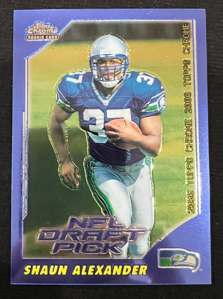 SHAUN ALEXANDER 2000 Topps Chrome #241 Rookie Card RC #1424/1650 HOF Seahawks