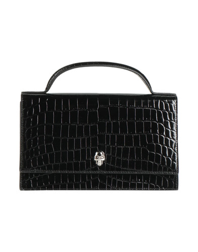 McQueen - Women - Glossed-leather Flap bag - Black