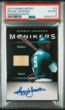 2011 Panini Limited Monikers #15 Reggie Jackson Monikers-Bats 01/10 PSA 6