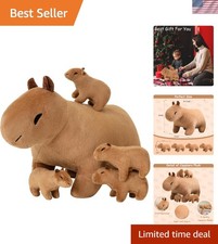 Delightful 5-in-1 Capybara Plush Set with 4 Adorable Babies- Super Soft Gift