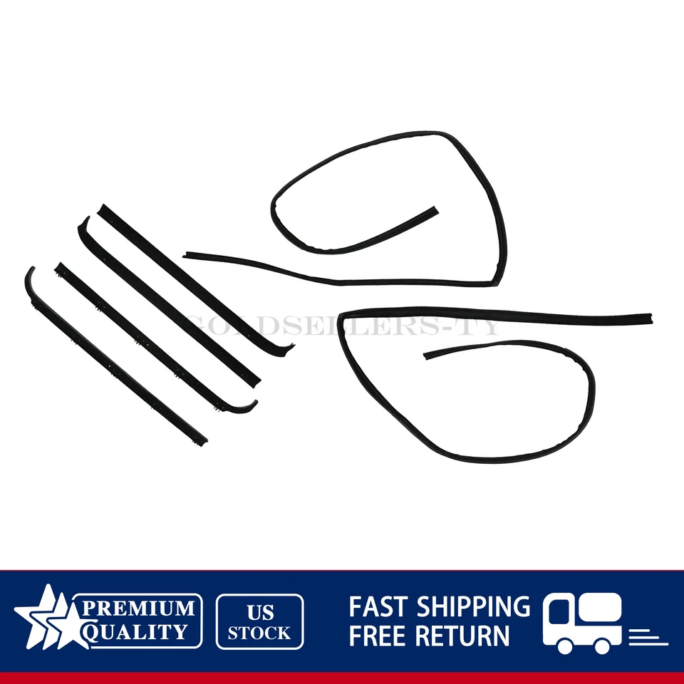 Window Sweep&Run Channel Weatherstrip Seals Kit For 1980-86 Bronco F100 F150 250 Foto 2 de 4