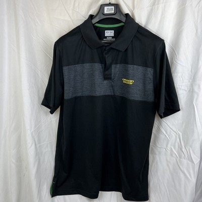 Oregon Ducks Black/grey Box Seat Clothing Polo Shirt Mens XL NCAA Football NICE
