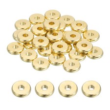 60 PACK Flat Round Spacer Beads 10mm Brass Heishi Bead for Jewelry Making
