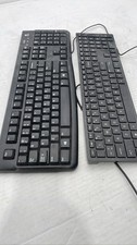 Logitech K120 PC Desktop Plug Play Wired USB Keyboard Black Full-Size Lot of 2