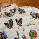 RSVLTS "Have A Good Trip" Button Up Shirt Mens XS White Psychedelic Mushroom