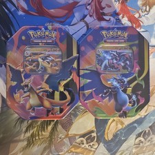 Pokemon TCG Mega Charizard X Y EX Tins New SET OF 2 Mega Evolution SHIPS TODAY