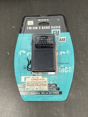 Sony ICF-S10 FM/AM 2 Band Radio Black 1996 - NEW NOTE!!!