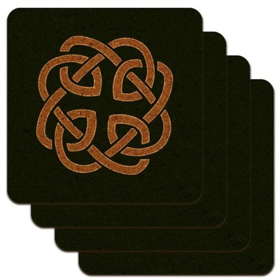 Celtic Knot Love Eternity Low Profile Novelty Cork Coaster Set Multicolor 