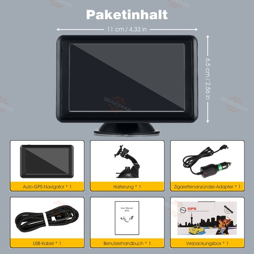 Auto Navigationsgerät GPS EU Karten;Karten Update Navigation 8G+128MB 5 Zoll - Bild 11 von 17