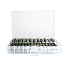 AA AAA Battery Storage Box, Rechargeable Battery Storage Case Battery Holder ...