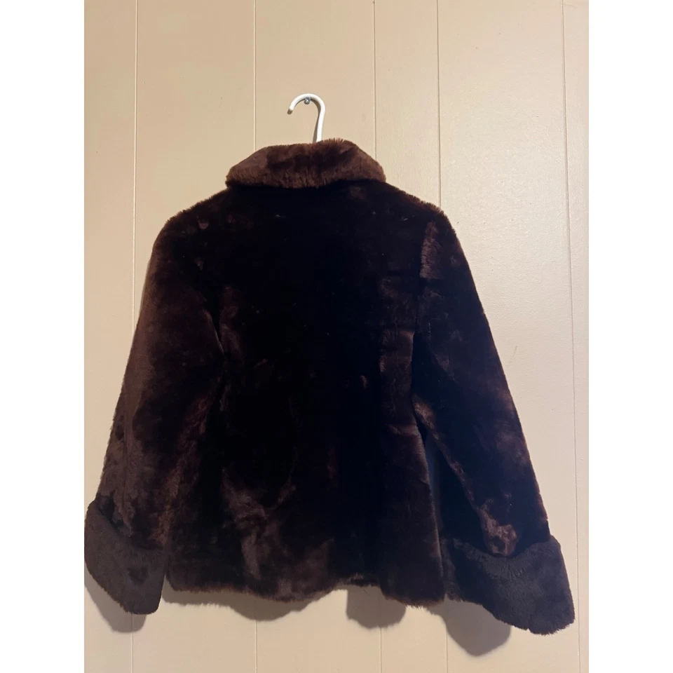 Abrigo De Colección Kerrybrooke Sears & Roebuck Marrón Chocolate Imitación Piel Mujer Med Mob Esposa Foto 3 de 4