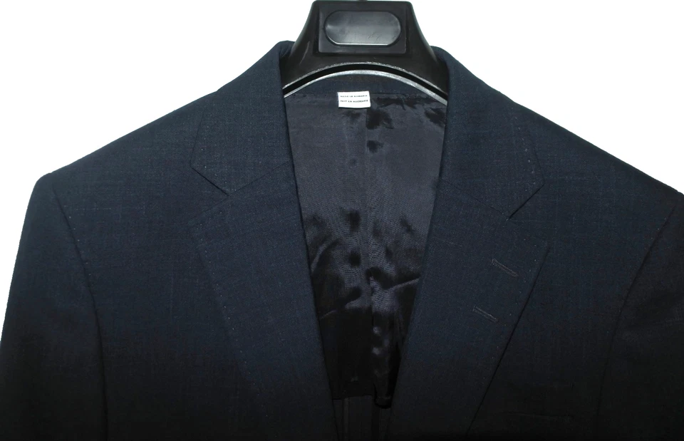 Nuevo sin etiquetas Abrigo Deportivo Para Hombres 40R TIGER OF SWEDEN Justin Slim Sutil Azul Marino Mezcla Foto 3 de 4