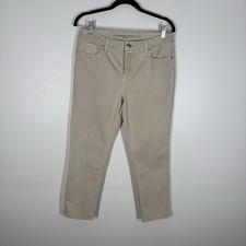 Chicos Women Sz 1P US 8P Beige Denim So Slimming Girlfriend Ankle Jeans