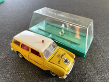 Märklin 1808 VW 1600 Variant ADAC mit weißem Dach und Plexiglasbox.