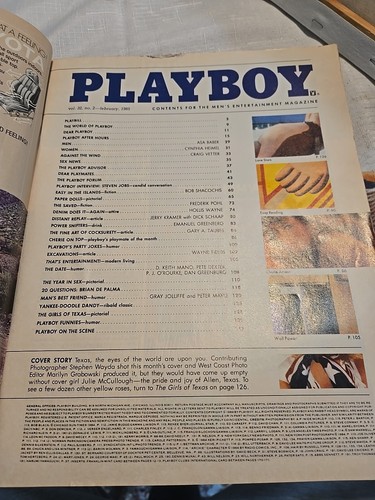 Vintage Playboy Magazine February 1985 Steve Jobs Interview, Girls Of Texas - Picture 7 of 9