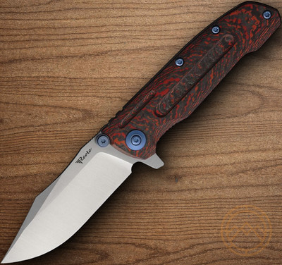 Reate Knives 9DV2 Folding Knife 3.5'' CPM-154 Steel Blade CF/Titanium Handle