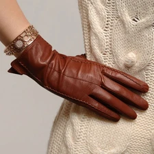 Ladies Woman Genuine Nappa Leather Dress Warm Gloves Many Color On Sale #L085