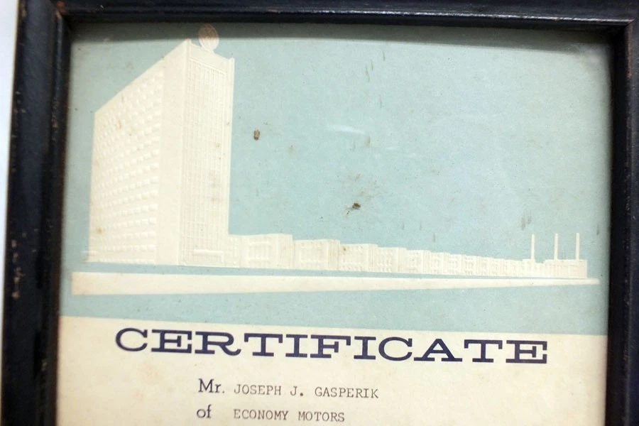 Certificado de entrenamiento Volkswagen 1964 de colección reparación de motor VW San Antonio Texas Foto 3 de 4