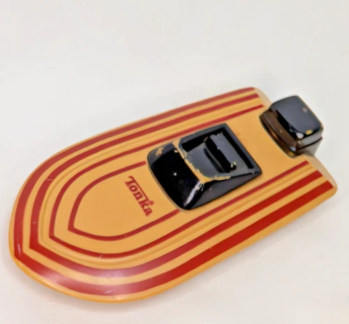 Vintage TONKA Plastic Speed Boat 4" Accessory 1982 Hong Kong Waterski brown