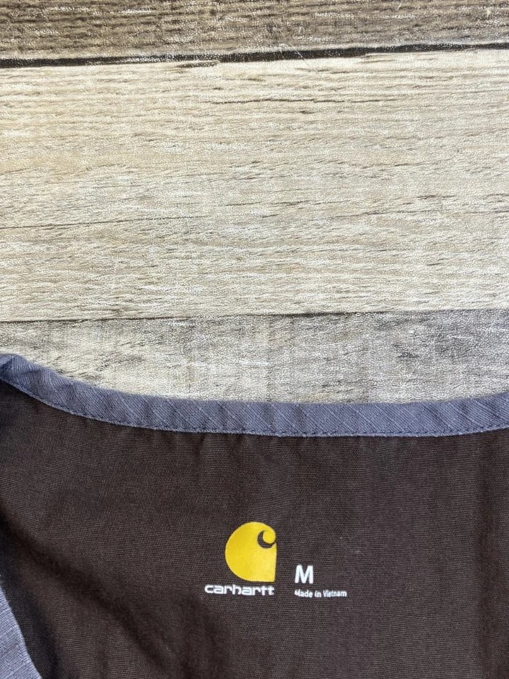 Carhartt Scrub Top Mens M Maroon Gray Medical Ripstop Tech Shirt C14108 - Image 3 of 4