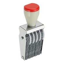 5 Digit Number Roller Stamp, Adjustable Rubber Stamp Symbol Office Date