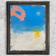 Original Framed Mixed Media Abstract Art Painting 