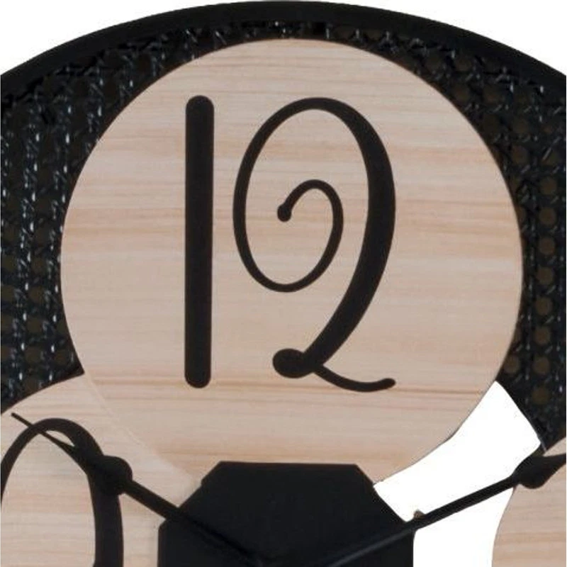 Orologio da Parete Muro 45 cm BRANDANI Alveare Metallo Legno Moderno Salotto, fotografia 7 di 9