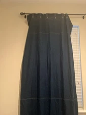 Nautica Jeans Co Blackout Curtain Divider Panel Dark Denim 43x 84” Rod Loop