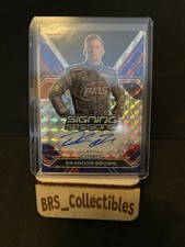 Panini 2021 Prizm Racing Signing Sessions Brandon Brown Prizm Auto #S-BB /50