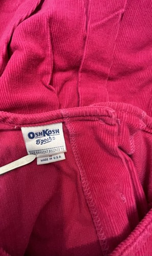 Vtg USA OshKosh B'Gosh Pink Size 4 Corduroy Jumper Dress 100% Cotton Cottagecore - Picture 5 of 7