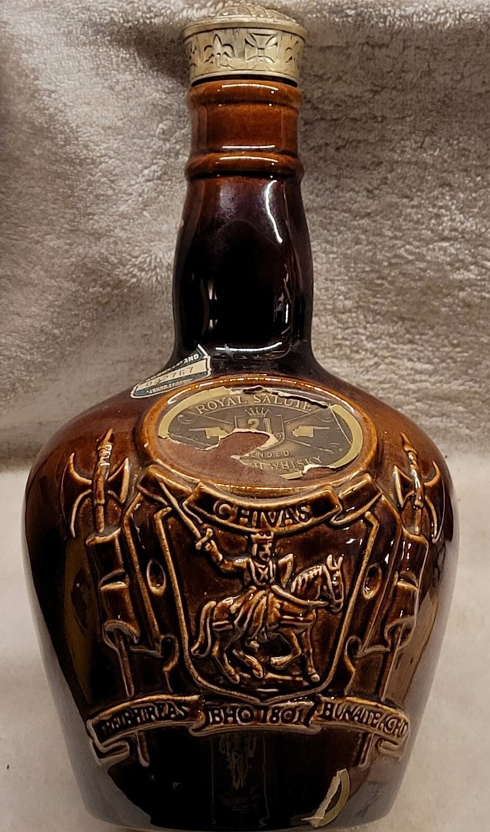VINTAGE ROYAL SALUTE SCOTCH WHISKY EMPTY CHIVAS BROTHERS ENGLAND
