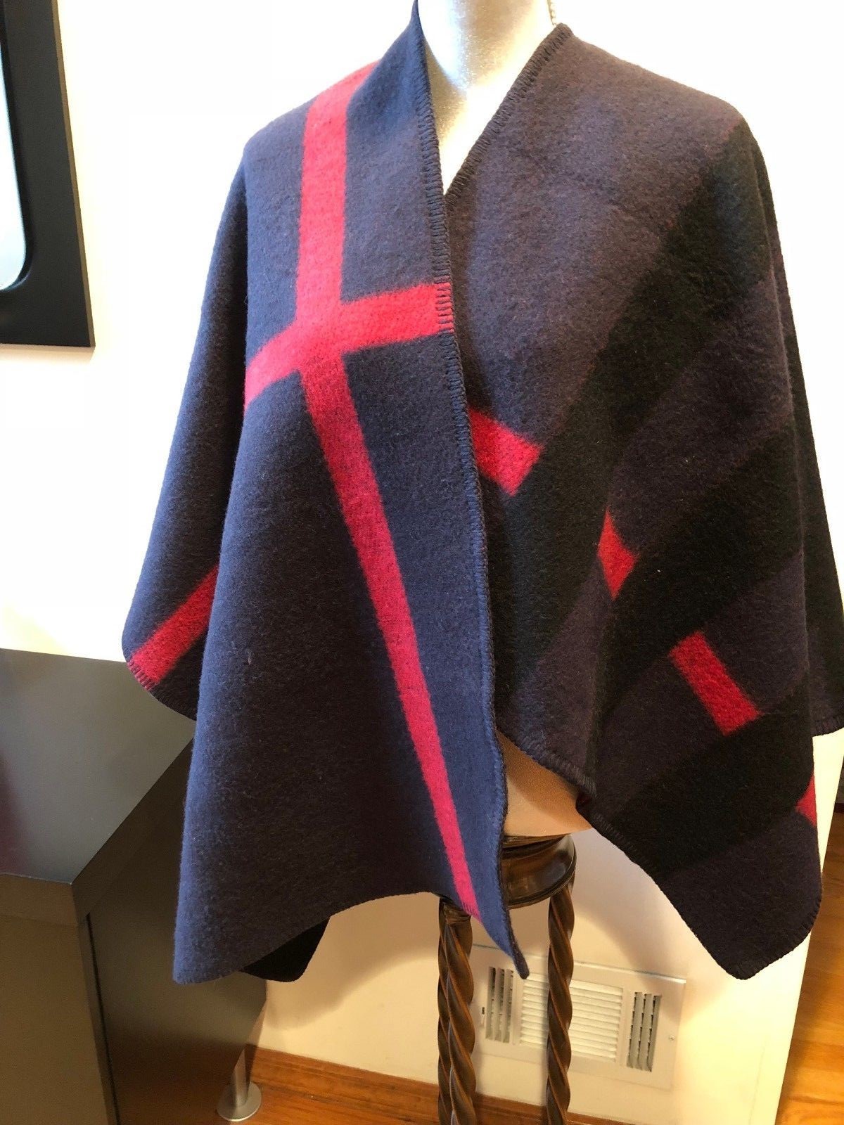 NEW BURBERRY MEGA CHECK WOOL CASHMERE 