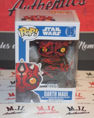 RAY PARK SIGNED/AUTOGRAPHED STAR WARS DARTH MAUL 09 FUNKO POP W/ BAS COA G
