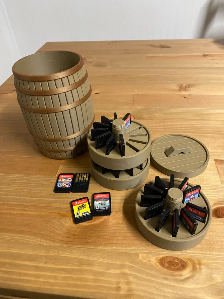 Barrel Switch Organizador de Juegos con Tapa Almacenamiento de Regalos para Juegos Nintendo Switch Foto 3 de 4