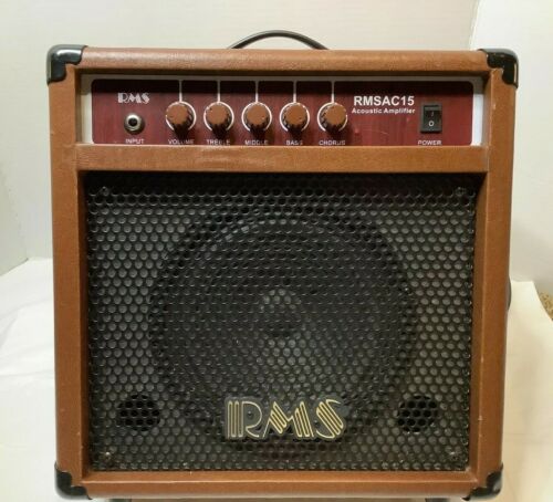 RMS AC15 15 Watt Acoustic Guitar Amp Amplifier with 8" Speaker - Afbeelding 1 van 7