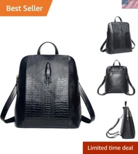 Luxury Women's Leather Shoulder Bag Backpack – Multiple Pockets for Everyday Use