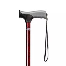 Carex Health Brands Soft Grip Walking Cane Height Adjustable with Wrist Strap