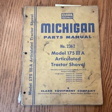 Clark Michigan 175 III A PIEZAS MANUAL LISTA LIBRO TRACTOR PALA CARGADORA DE RUEDAS 2362