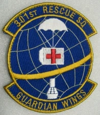 /US Air Force Patch 301st Rescue SQ Guardian Wings,Red Cross