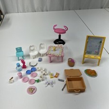 Barbie Lot Of Kitchen Food Accessories And Furniture Pieces Mixed Lot