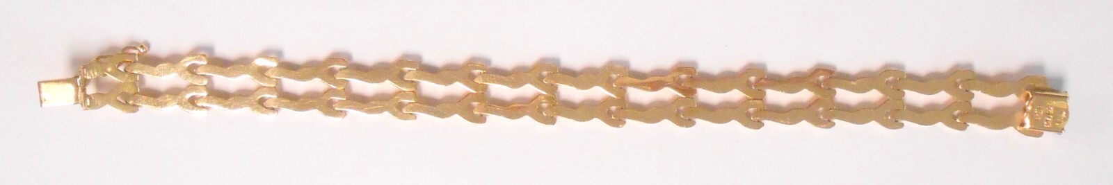 2 Rows Twisted Rope Smooth Texture Solid 750 18K … - image 7