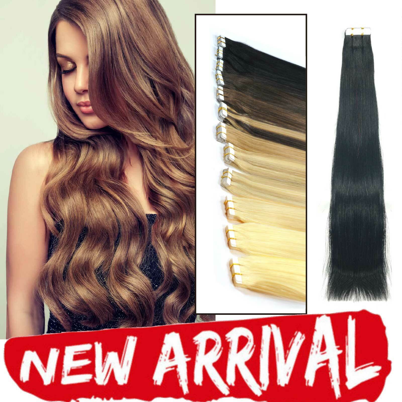 BEST Tape In Human Hair Extensions Double Drawn Thick Beauty woman hair UK  SHOP | eBay