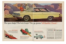 1964 AMC Rambler Classic Car Auto Vintage Print Ad American Motors Corporation