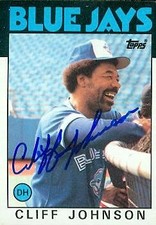 Cliff Johnson autographed Baseball Card (Toronto Blue Jays) 1986 Topps #348