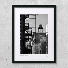 Photographie d'art (+cadre) "PLYMOUTH STREET" (Paysage Rue NewYork City Street )