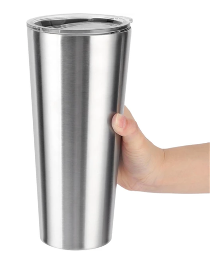 30oz Stainless Steel Travel Mug with Clear Lid – Double Wall Vacuum Insulated Co