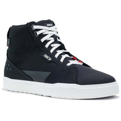 SIDI Arx Air schwarz weiß Motorradschuhe CE Canvas Leder Fortex D3O Gr. 41