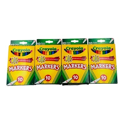 40 Markers Crayola Classic Color Fine Point Markers Kids Markers - Image 1 of 4